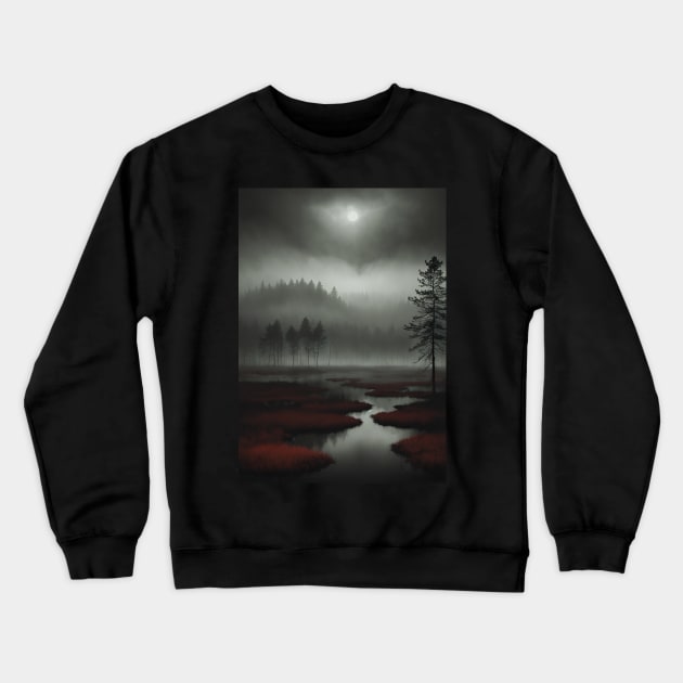 Foggy Bog in Barovia - Berez Crewneck Sweatshirt by CursedContent